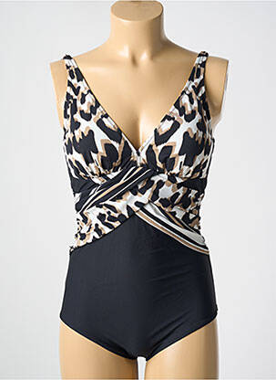 Maillot de bain 1 pièce stretch haut soutien-gorge moulé noir MIRADONNA femme