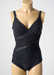 Maillot de bain 1 pièce stretch haut soutien-gorge moulé noir MIRADONNA femme