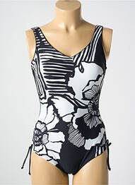 Maillot de bain 1 pièce imprimé fantaisie haut soutien-gorge moulé noir MIRADONNA femme