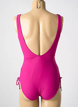 Maillot de bain 1 pièce stretch haut soutien-gorge moulé rose MIRADONNA femme