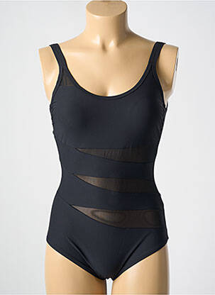 Maillot de bain 1 pièce stretch haut soutien-gorge moulé noir MIRADONNA femme