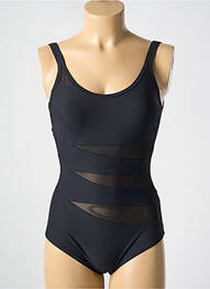 Maillot de bain 1 pièce stretch haut soutien-gorge moulé noir MIRADONNA femme