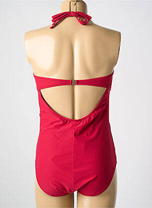 Maillot de bain 1 pièce stretch haut soutien-gorge moulé rouge MIRADONNA femme