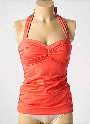 Top de bain tissage popeline orange CYELL femme