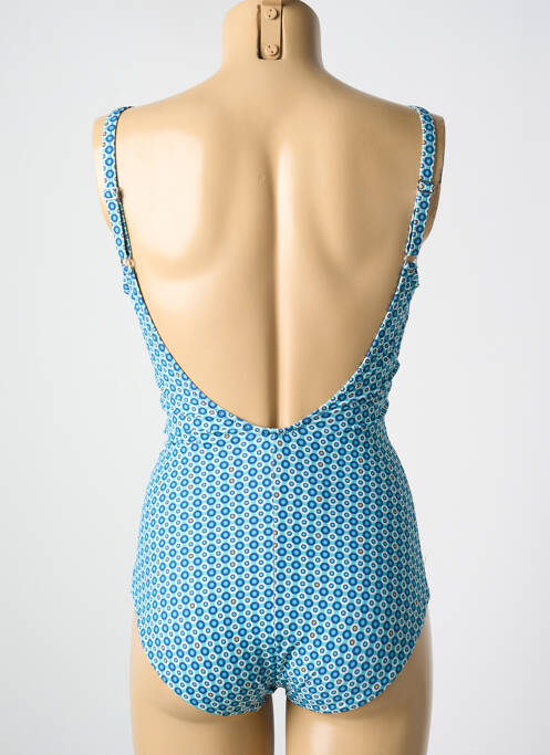 Maillot de bain 1 pièce bleu MIRADONNA pour femme