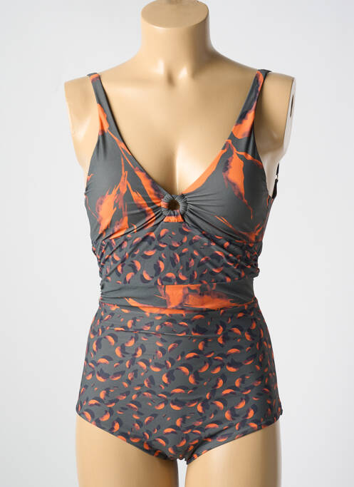 Maillot de bain 1 pièce orange MIRADONNA pour femme