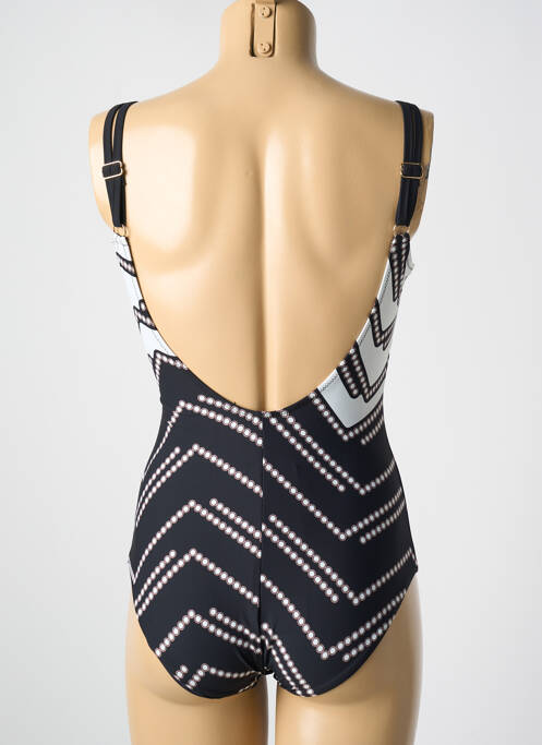 Maillot de bain 1 pièce imprimé fantaisie haut soutien-gorge moulé noir MIRADONNA femme