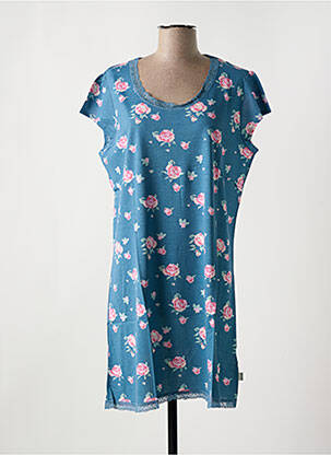 Chemise de nuit imprimé fleurs bleu ESKIMO femme