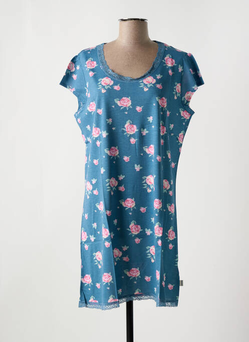 Chemise de nuit imprimé fleurs bleu ESKIMO femme