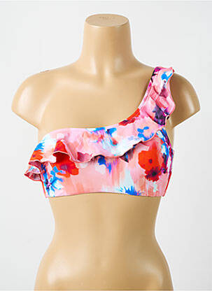Haut de maillot de bain stretch haut soutien-gorge emboitant rose CYELL femme