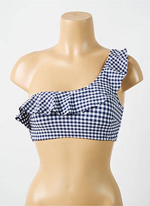 Haut de maillot de bain stretch haut soutien-gorge emboitant bleu CYELL femme