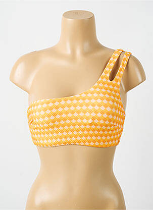 Haut de maillot de bain stretch haut soutien-gorge emboitant orange CYELL femme
