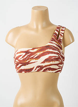 Haut de maillot de bain stretch haut soutien-gorge emboitant marron CYELL femme