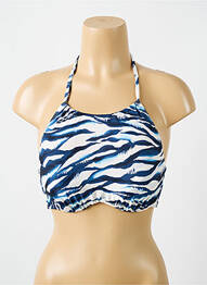 Haut de maillot de bain stretch haut soutien-gorge moulé bleu CYELL femme