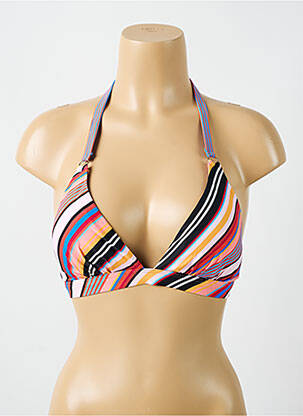 Haut de maillot de bain stretch haut soutien-gorge avec mousse de rembourrage amovible orange CYELL femme