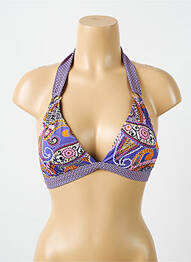 Haut de maillot de bain haut soutien-gorge moulé haut soutien-gorge moulé violet CYELL femme