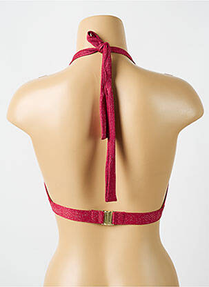 Haut de maillot de bain stretch haut soutien-gorge avec mousse de rembourrage amovible rouge CYELL femme