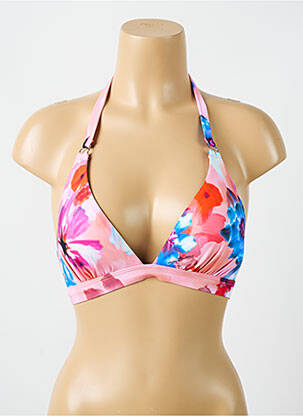 Haut de maillot de bain stretch haut soutien-gorge avec mousse de rembourrage amovible rose CYELL femme