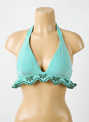 Haut de maillot de bain stretch haut soutien-gorge avec mousse de rembourrage amovible vert CYELL femme