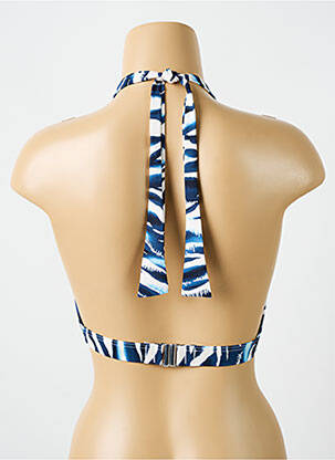 Haut de maillot de bain stretch haut soutien-gorge avec mousse de rembourrage amovible bleu CYELL femme