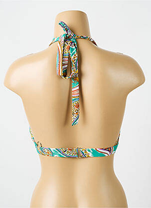 Haut de maillot de bain stretch haut soutien-gorge avec mousse de rembourrage amovible vert CYELL femme