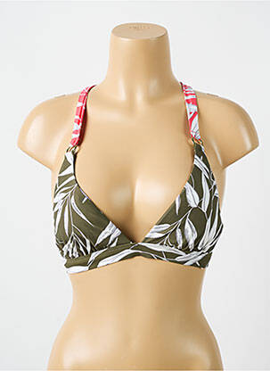 Haut de maillot de bain stretch haut soutien-gorge avec mousse de rembourrage amovible vert CYELL femme