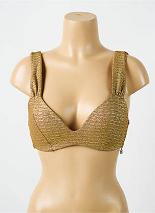 Haut de maillot de bain stretch haut soutien-gorge push-up or CYELL femme