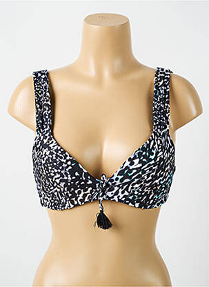Haut de maillot de bain stretch haut soutien-gorge push-up noir CYELL femme