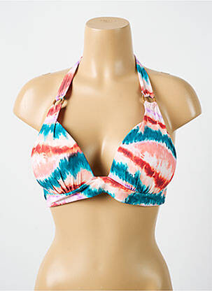 Haut de maillot de bain stretch haut soutien-gorge push-up orange CYELL femme