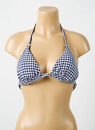 Haut de maillot de bain stretch haut soutien-gorge avec mousse de rembourrage amovible bleu CYELL femme
