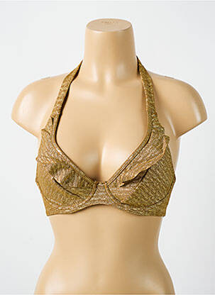 Haut de maillot de bain stretch haut soutien-gorge emboitant or CYELL femme