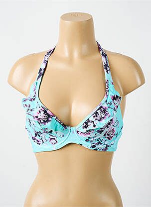 Haut de maillot de bain haut soutien-gorge emboitant haut soutien-gorge emboitant bleu CYELL femme