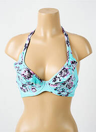 Haut de maillot de bain haut soutien-gorge emboitant haut soutien-gorge emboitant bleu CYELL femme