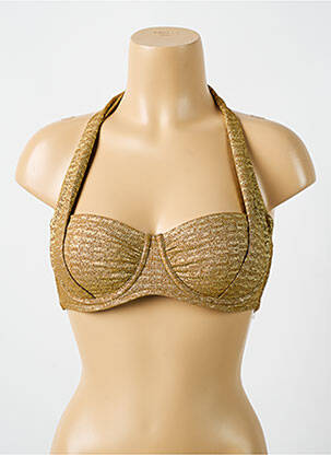 Haut de maillot de bain stretch haut bandeau or CYELL femme