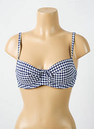 Haut de maillot de bain haut soutien-gorge emboitant haut soutien-gorge emboitant bleu CYELL femme