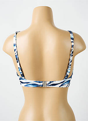 Haut de maillot de bain stretch haut soutien-gorge emboitant bleu CYELL femme