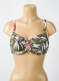 Haut de maillot de bain stretch haut soutien-gorge emboitant vert CYELL femme