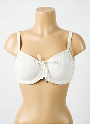 Haut de maillot de bain stretch haut soutien-gorge emboitant beige CYELL femme