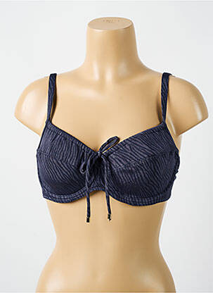 Haut de maillot de bain stretch haut soutien-gorge emboitant bleu CYELL femme
