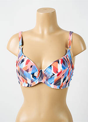 Haut de maillot de bain stretch haut soutien-gorge emboitant bleu CYELL femme