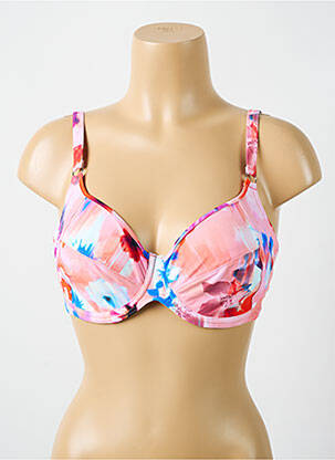 Haut de maillot de bain stretch haut soutien-gorge emboitant rose CYELL femme