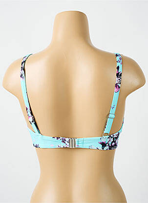 Haut de maillot de bain stretch haut soutien-gorge emboitant bleu CYELL femme
