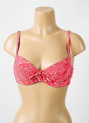 Haut de maillot de bain stretch haut soutien-gorge emboitant rouge CYELL femme