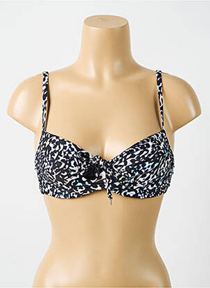 Haut de maillot de bain stretch haut soutien-gorge emboitant noir CYELL femme