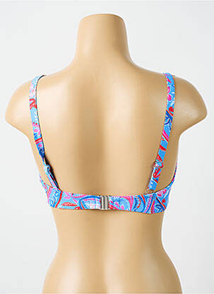 Haut de maillot de bain stretch haut soutien-gorge emboitant bleu CYELL femme