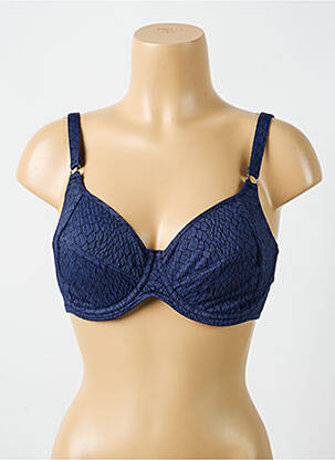 Haut de maillot de bain stretch haut soutien-gorge emboitant bleu CYELL femme