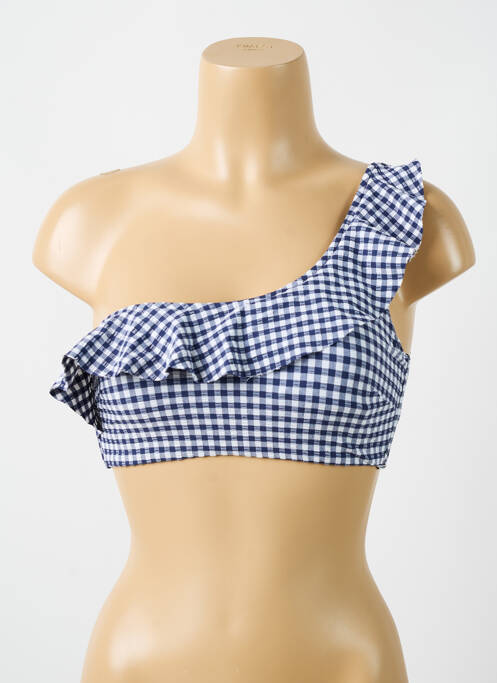 Haut de maillot de bain stretch haut soutien-gorge emboitant bleu CYELL femme