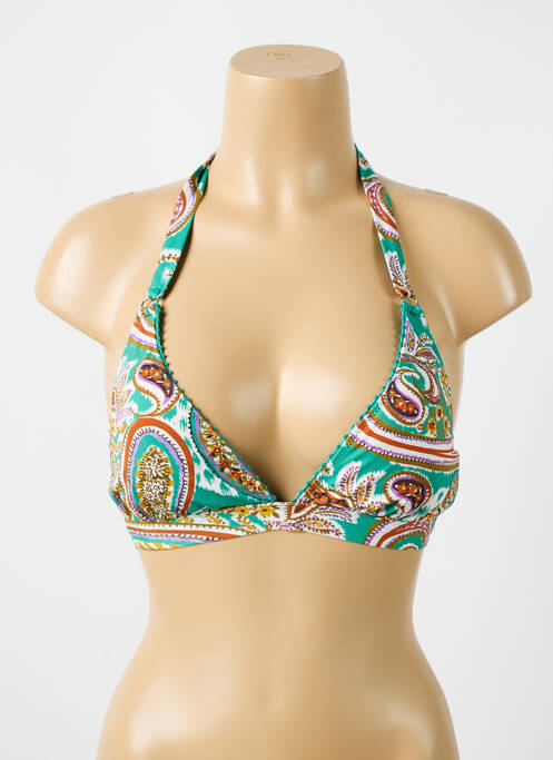 Haut de maillot de bain stretch haut soutien-gorge avec mousse de rembourrage amovible vert CYELL femme