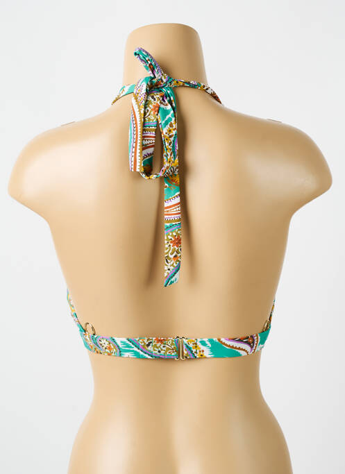 Haut de maillot de bain stretch haut soutien-gorge avec mousse de rembourrage amovible vert CYELL femme