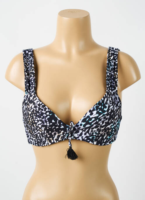 Haut de maillot de bain stretch haut soutien-gorge push-up noir CYELL femme